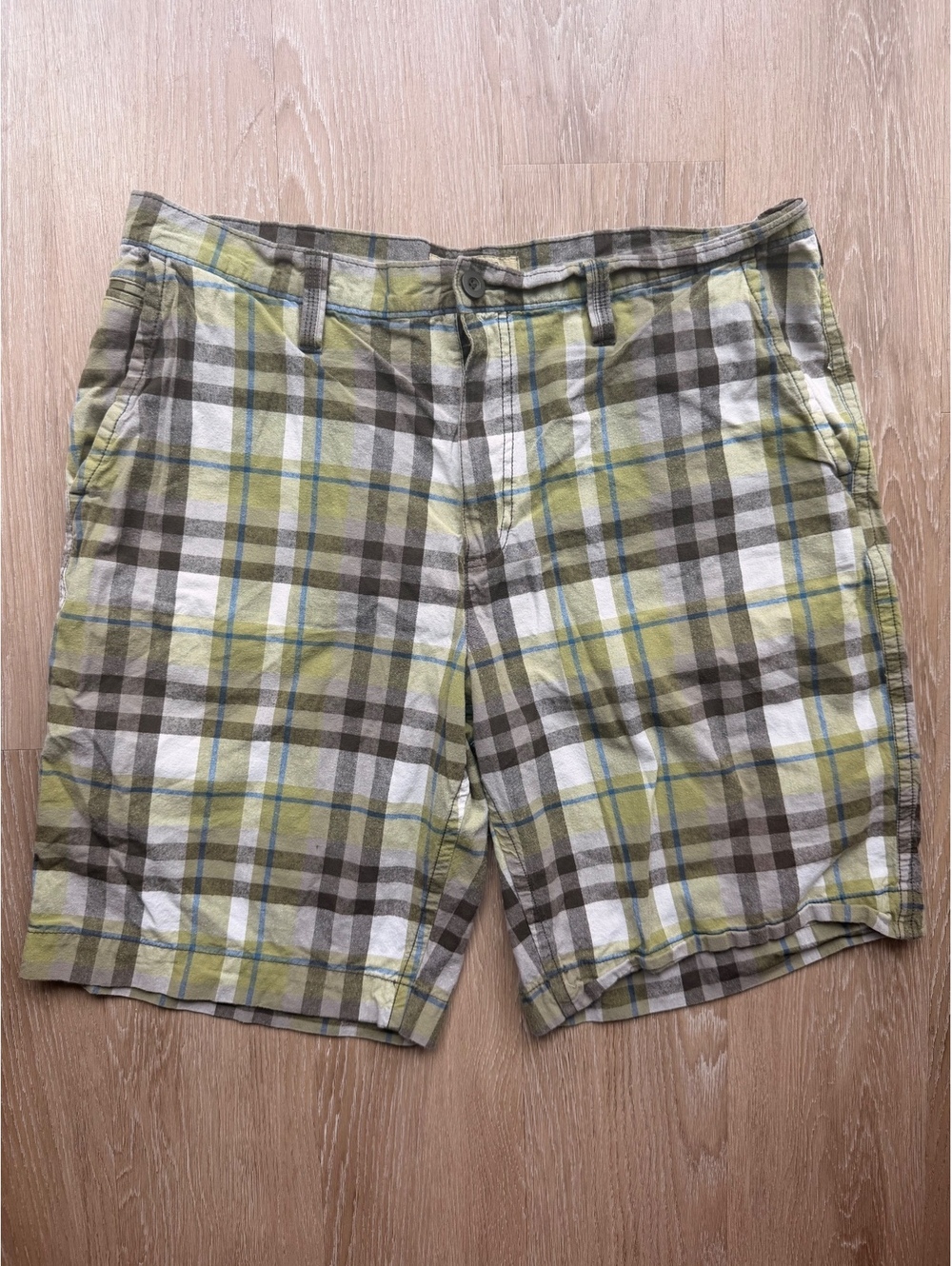 Sonoma Men's Plaid 100% Cotton Shorts Size 38